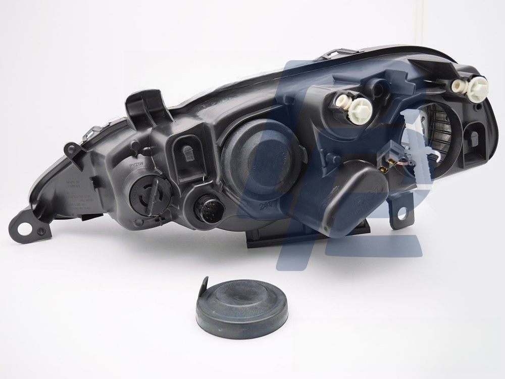 Headlight Black Right Side TYC for Alfa Romeo 147 2005–2010 - 2