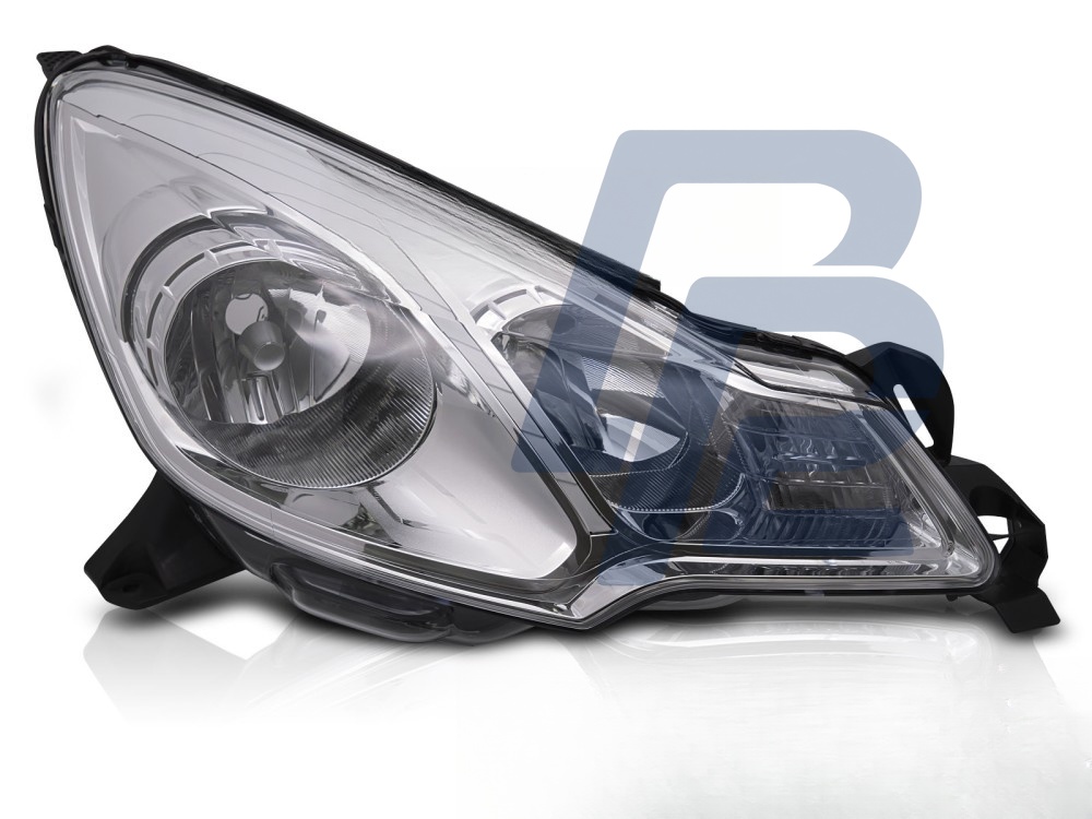 Headlight Chrome Right Side TYC for Citroen C3 2009–2012 - 2