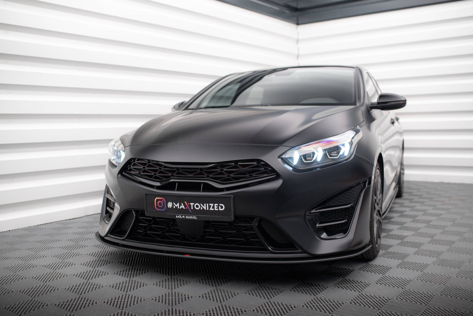 STREET PRO FRONT SPLITTER SUITABLE FOR KIA PROCEED GT MK3 FACELIFT / CEED GT / GT - LINE MK1 FACELIFT – MAXTON DESIGN - 5