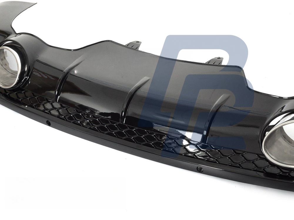 Diffuser Twin Outlet PDC Gloss Black Sport Style for Audi Q5 8R 2012–2016 - 4