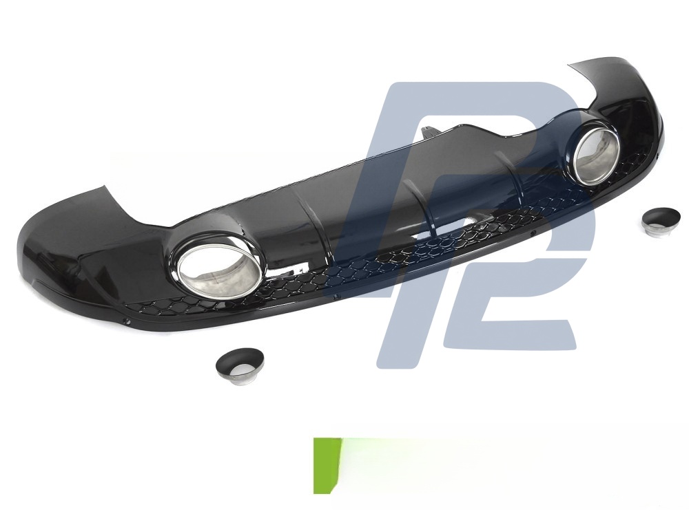 Diffuser Twin Outlet PDC Gloss Black Sport Style for Audi Q5 8R 2012–2016 - 2