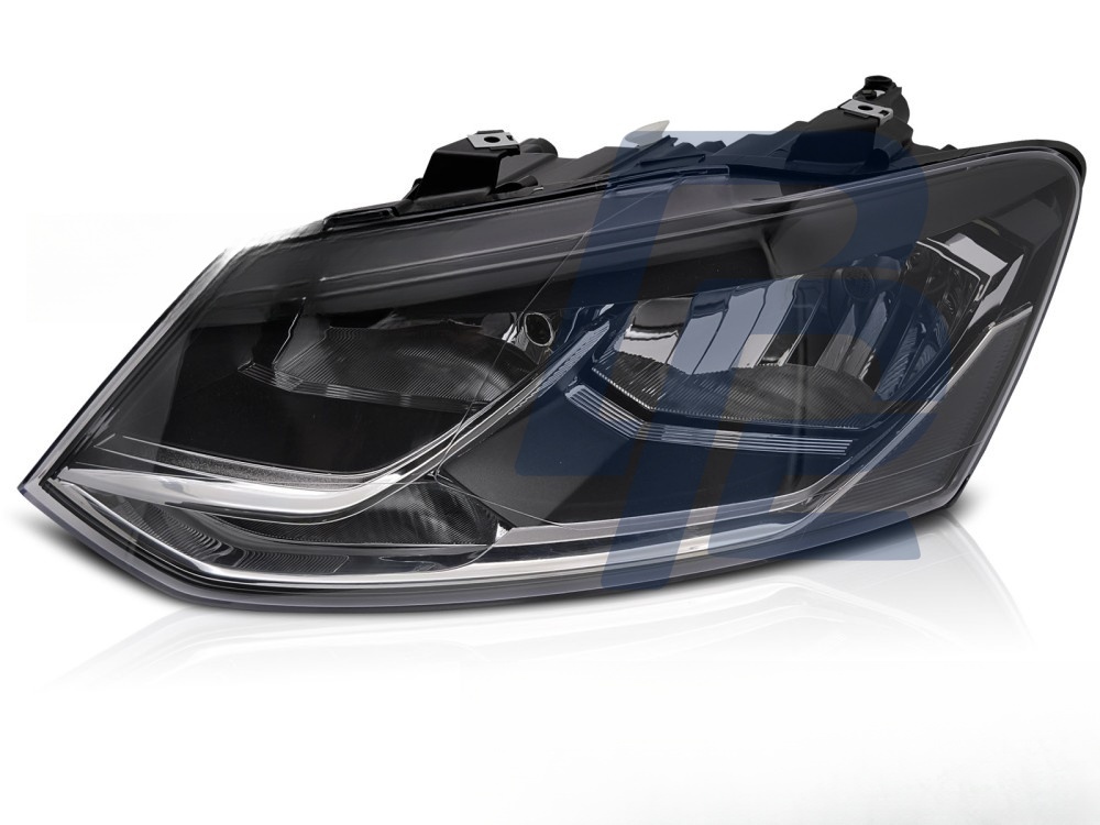 Left Headlight Black TYC for VW Polo 6R 2014–2017 - 2