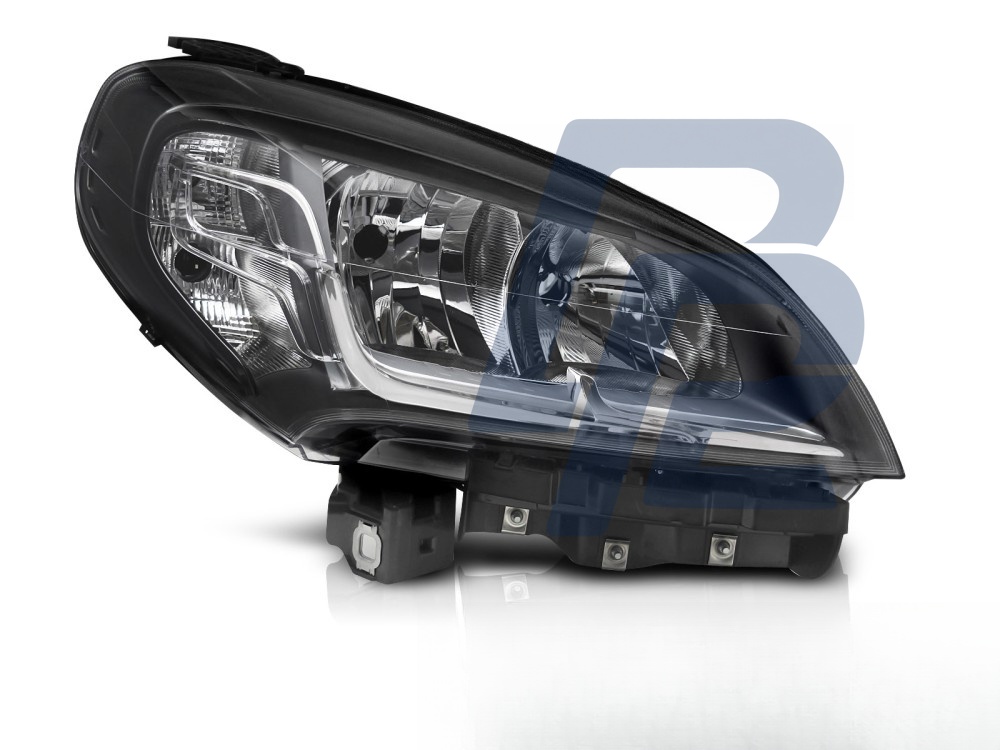 Right Headlight Black TYC for Fiat Doblo 2014–2022 - 2