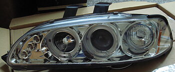 HONDA CIVIC 92-95 4D ANGEL EYE STRÅLKASTARE KROMADE V1
