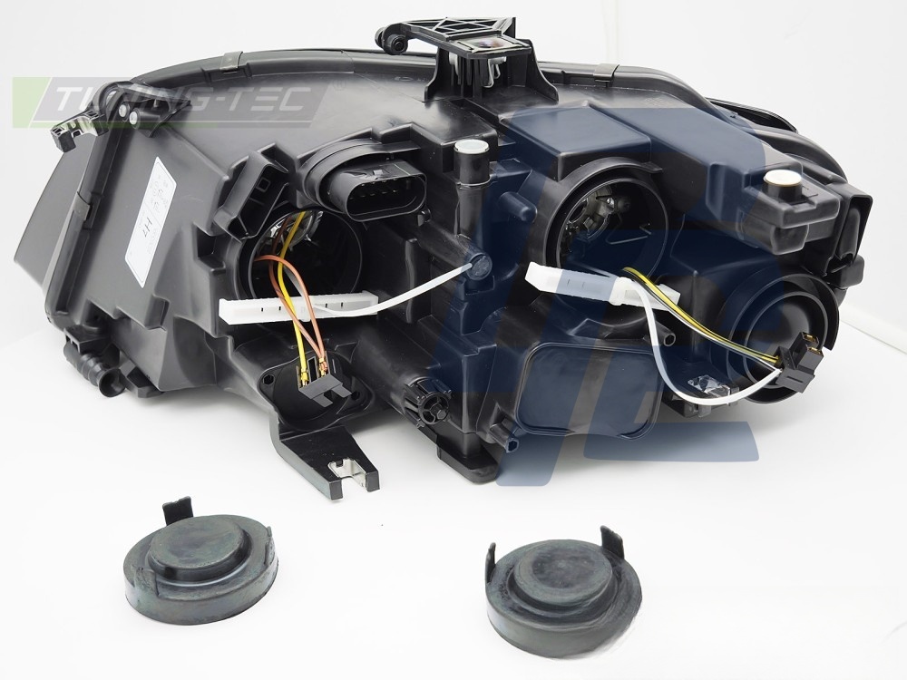 Headlight Black Right Side TYC for Audi A4 B8 2008–2011 - 4