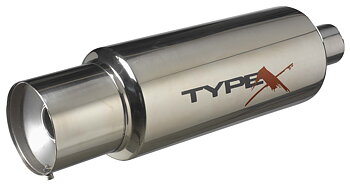 UNIVERSAL STAINLESS STEEL MUFFLER BOMB STYLE 6 INCH [TX]