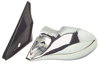 UNIVERSAL M3-LOOK MIRRORS MANUAL CHROME (EXCL. ADAPTERS)