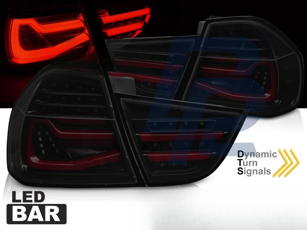 LED Bar Tail Lights Black/Smoked Sequential for BMW E90 2009–2011 - 4