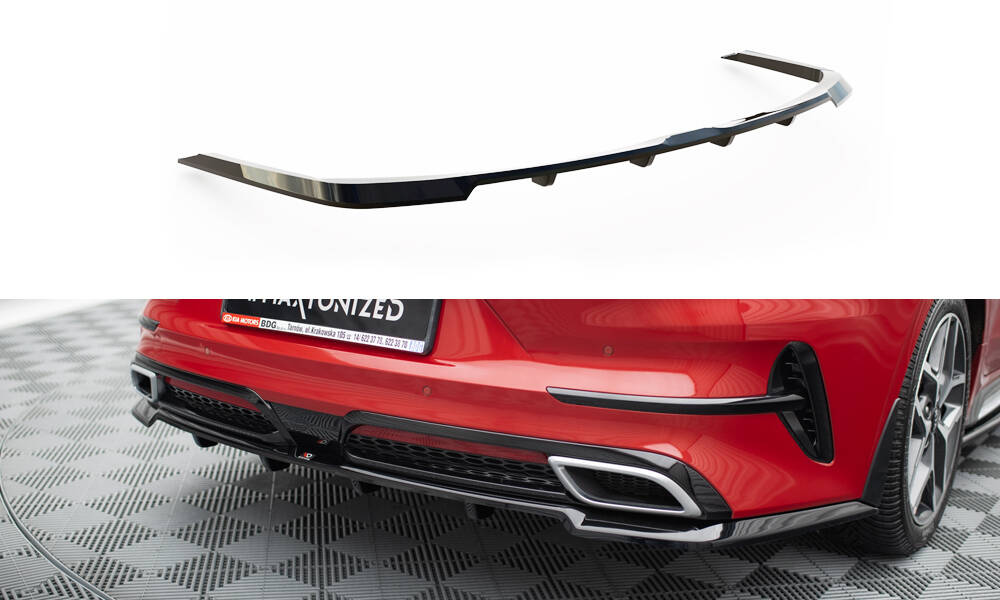 Central Rear Splitter (Vertical Bars) Kia ProCeed GT-Line Mk1