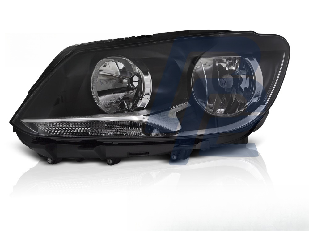 Headlight Black Left Side H7 TYC for VW Caddy Touran 2011–2014 - 4