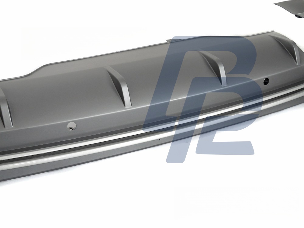 Diffuser Twin Outlet PDC Silver Sport S Style for Audi Q5 8R 2008–2012 - 3