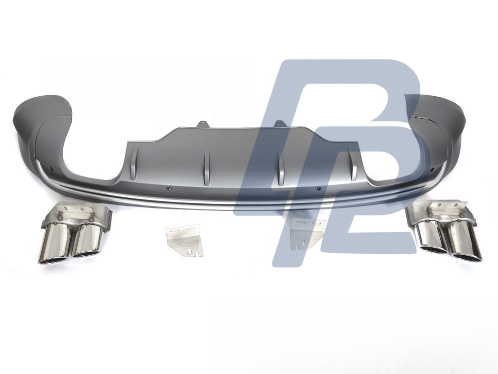 Diffuser Twin Outlet PDC Silver Sport S Style for Audi Q5 8R 2008–2012 - 6