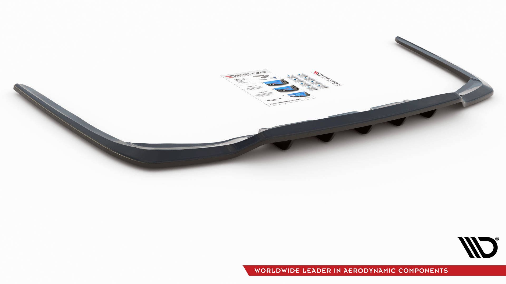 Central Rear Splitter (W/ Vertical Bars) Lexus LS MK4 Facelift (2012-2017) - 7