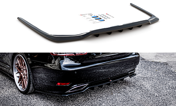 Central Rear Splitter (W/ Vertical Bars) Lexus LS MK4 Facelift (2012-2017)