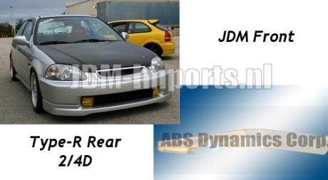 HONDA CIVIC 96-00 2/4D JDM FRONT & TYPER REAR LIPS [SIX]