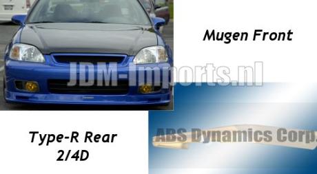 HONDA CIVIC 96-00 2/4D MUGEN FRONT & TYPER REAR LIPS [SIX]