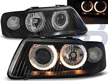 HEADLIGHTS AUDI A3 09.00-05.03 ANGEL EYES BLACK
