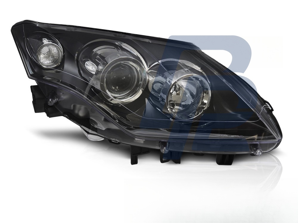Headlight Black Right Side TYC for Renault Laguna III 2007–2011 - 2