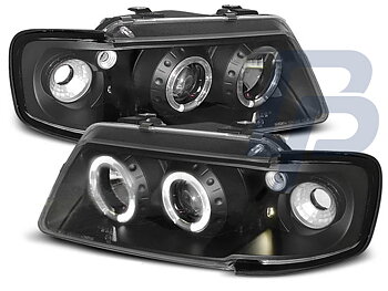 HEADLIGHTS AUDI A3 8L 08.96-08.00 ANGEL EYES BLACK