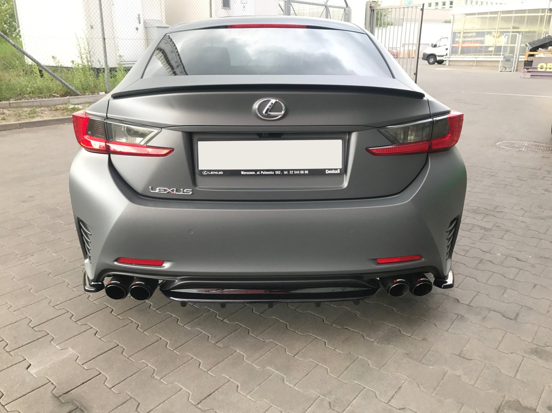 Central Rear Splitter (With Vertical Bars) Lexus RC (2014-UP) - 2