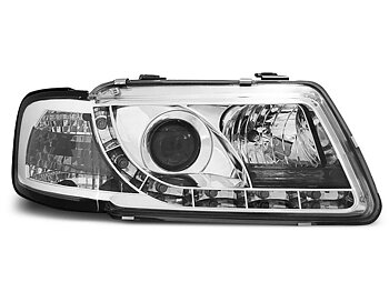 HEADLIGHTS AUDI A3 8L 08.96-08.00 TRU DRL CHROME