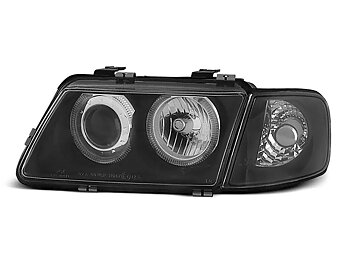 HEADLIGHTS AUDI A3 08.96-08.00 ANGEL EYES BLACK