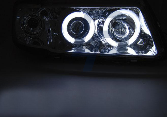STRÅLKASTARE AUDI A3 8L 08.96-08.00 ANGEL EYES CCFL KROMADE - 3