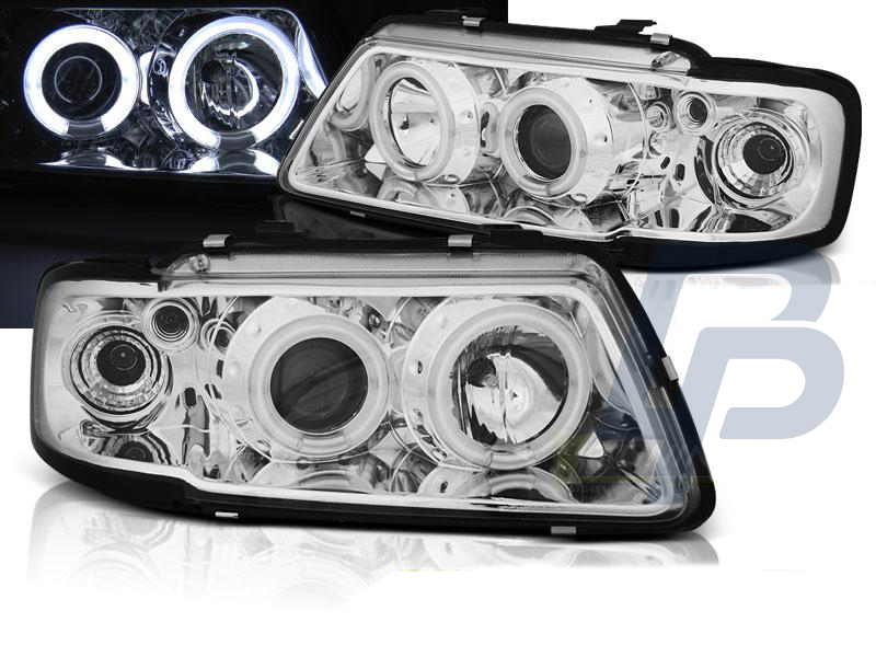 STRÅLKASTARE AUDI A3 8L 08.96-08.00 ANGEL EYES CCFL KROMADE - 6