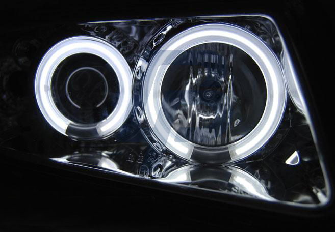STRÅLKASTARE AUDI A3 8L 08.96-08.00 ANGEL EYES CCFL KROMADE - 4