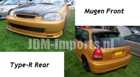 HONDA CIVIC 96-00 3D MUGEN FRONT & TYPER REAR LIPS [SIX]