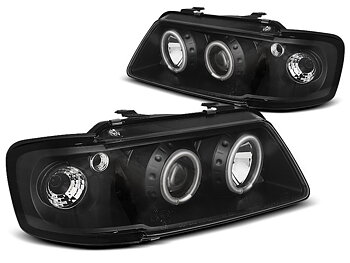 HEADLIGHTS AUDI A3 8L 08.96-08.00 ANGEL EYES CCFL BLACK