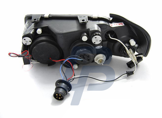 HEADLIGHTS AUDI A3 8L 08.96-08.00 ANGEL EYES CCFL BLACK - 4