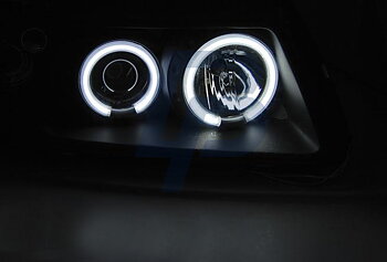 HEADLIGHTS AUDI A3 8L 08.96-08.00 ANGEL EYES CCFL BLACK