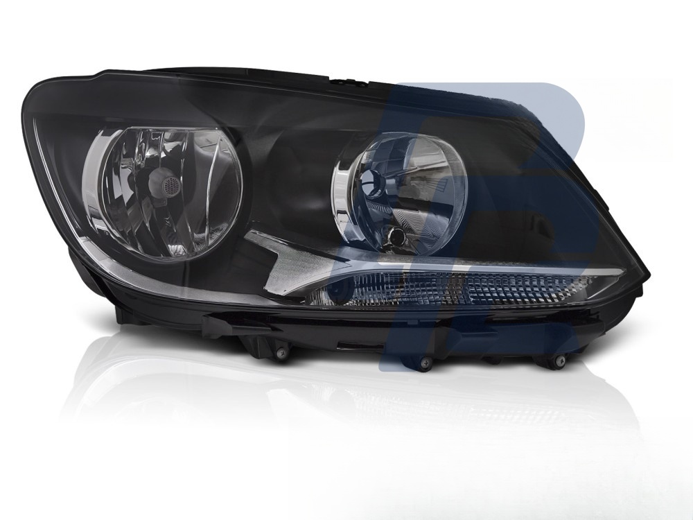 Headlight Black Right Side H7 TYC for VW Caddy Touran 2011–2014 - 2