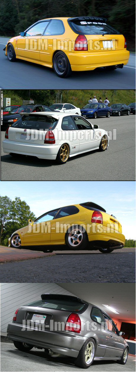 HONDA CIVIC 96-00 3D TYPE R ABS REAR LIP [SIX] - 3