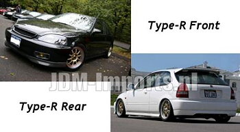 HONDA CIVIC 96-00 3D TYPER FRONT & REAR LIPS [SIX]