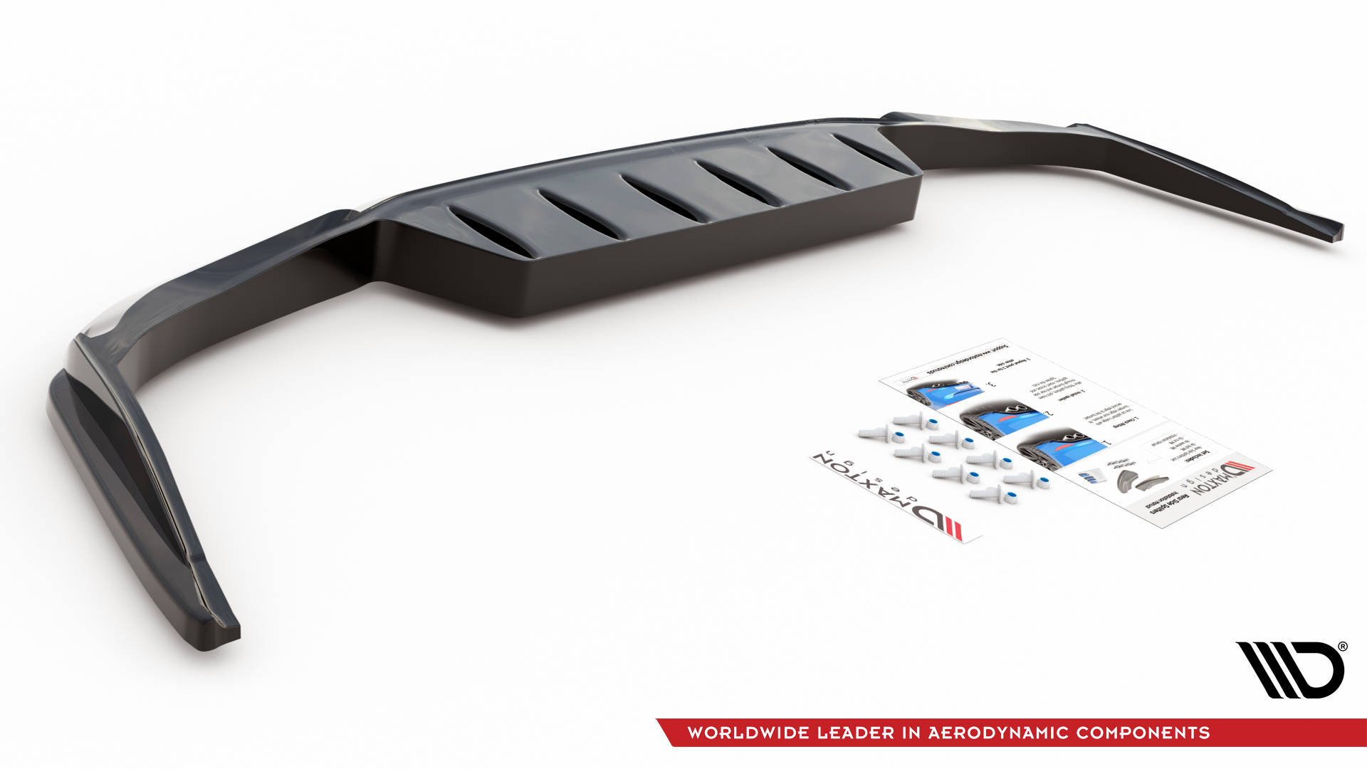 Central Rear Splitter (Vertical Bars) Lexus UX MK1 (2018-) - 6