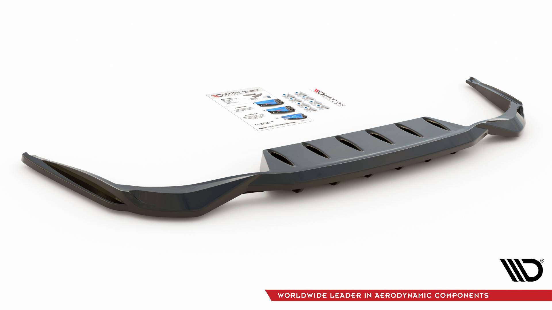 Central Rear Splitter (Vertical Bars) Lexus UX MK1 (2018-) - 5
