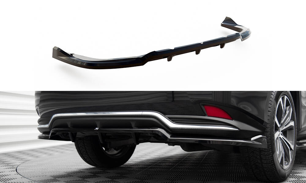 Central Rear Splitter (Vertical Bars) Lexus RX Mk4 Facelift