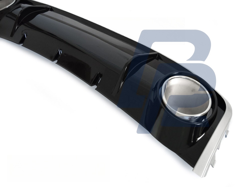 Diffuser Single Outlet Gloss Black Sport Style for Audi A4 B8 2012–2015 - 6