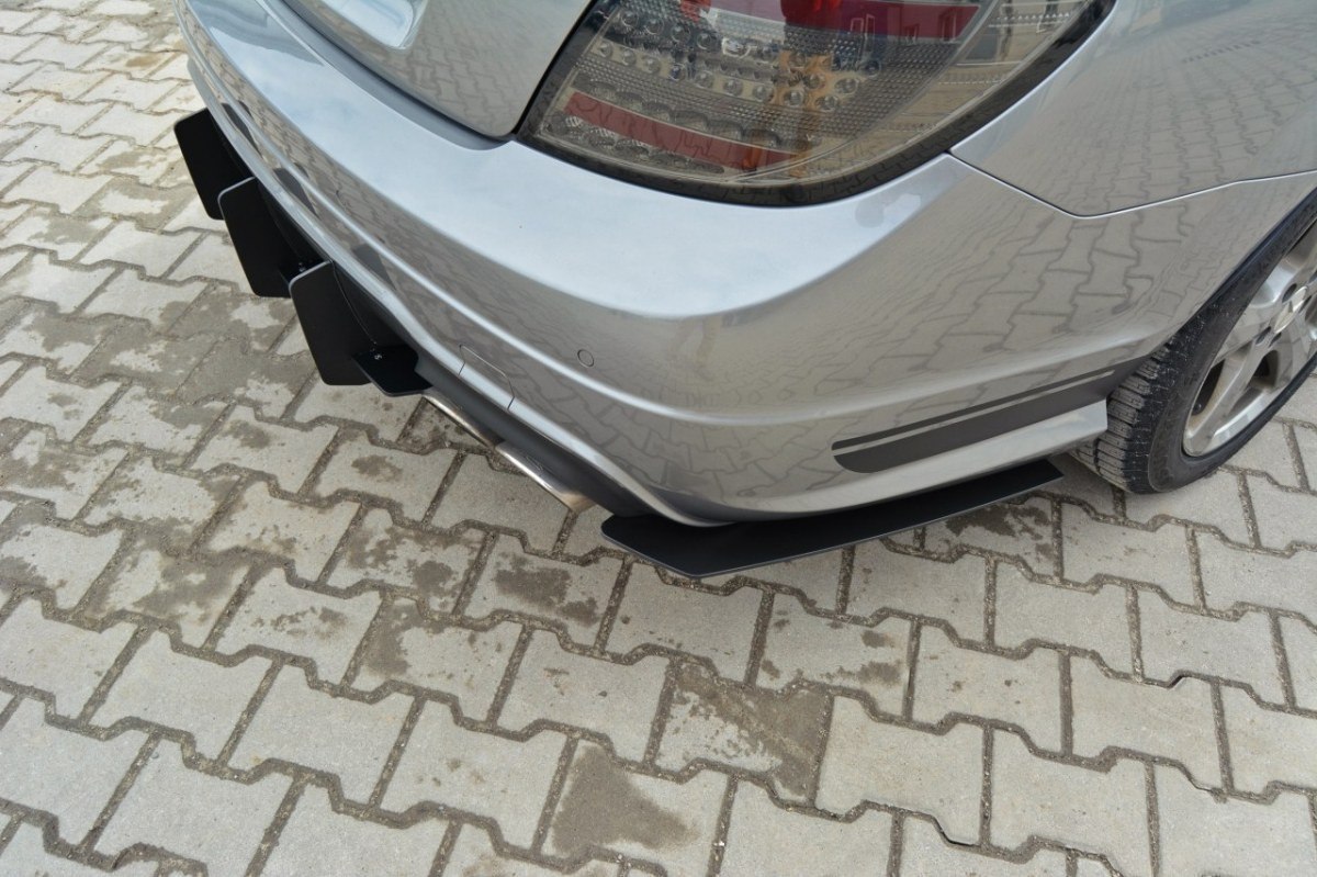 MERCEDES C W204 AMG-LINE (FACELIFT) REAR DIFFUSER & REAR SIDE SPLITTERS - 3