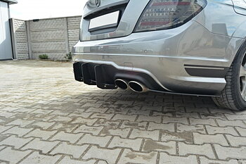 MERCEDES C W204 AMG-LINE (FACELIFT) BAKRE DIFFUSER & BAKRE SIDO SPLITTERS