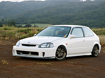 HONDA CIVIC 96-98 BACKYARD STYLE FRÄMRE STÖTFÅNGARE + CARBON LIP