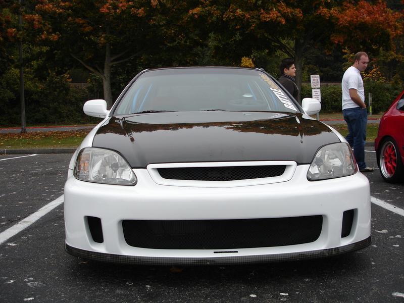 HONDA CIVIC 96-98 BACKYARD STYLE FRÄMRE STÖTFÅNGARE + CARBON LIP - 5