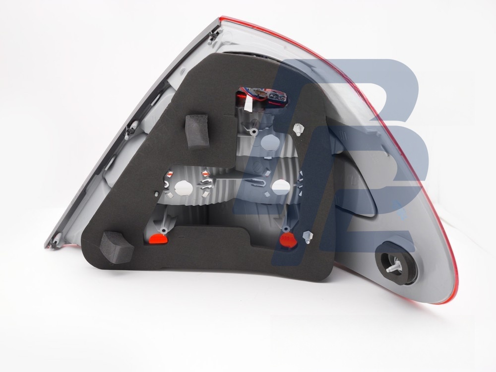 LED Tail Light Red/Clear Left Side TYC for Mercedes W211 2006–2009 4D - 2