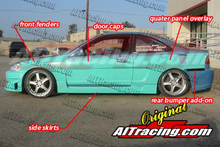 HONDA CIVIC 96-98 2D NX STYLE 12-PIECE WIDEBODYKIT [AIT] - 3