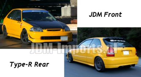 HONDA CIVIC 96-98 3D JDM FRONT & TYPER REAR LIPS [SIX]