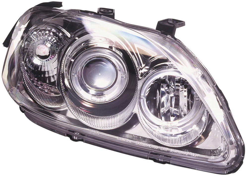 HONDA CIVIC 96-98 ANGELEYE CHROME HEADLIGHTS SONAR - 2