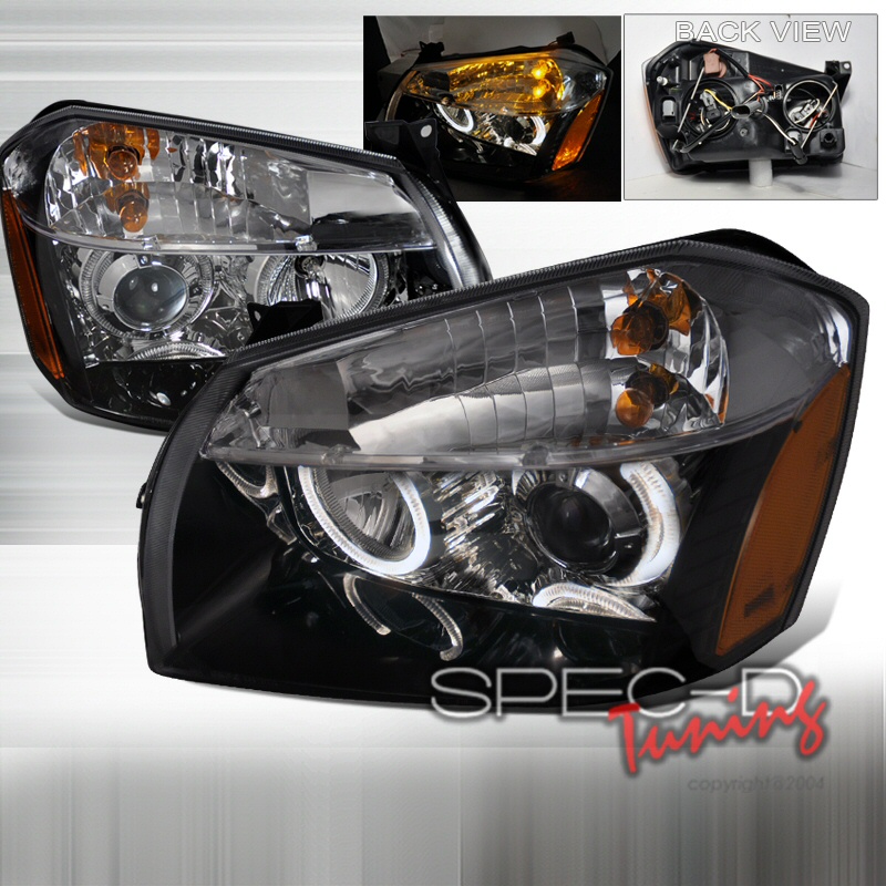 DODGE MAGNUM 05-07 PROJECTOR HEADLIGHTS BLACK CLEAR [DEPO]