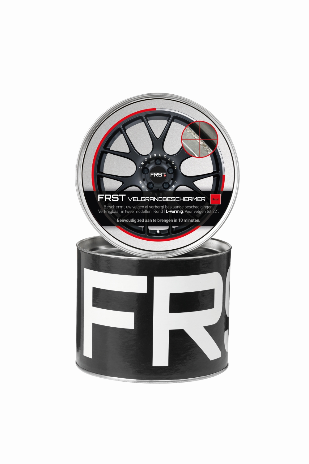 FRST WHEEL EDGE PROTECTOR STRIP L-SHAPE (RED) MAX 22 INCH